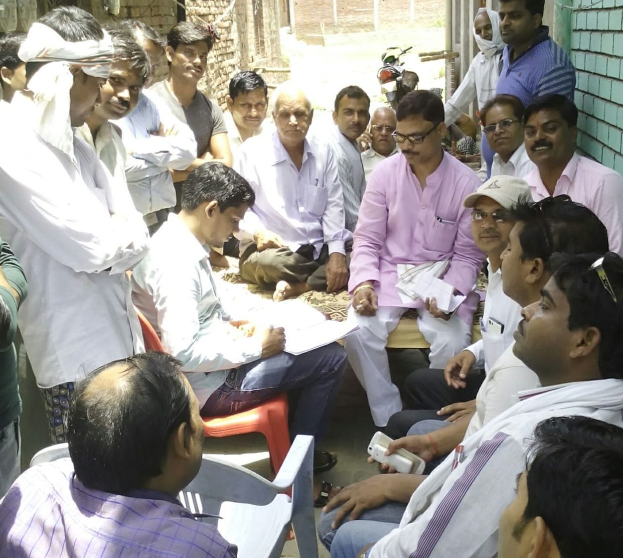 Hand pumps for water, sunlight also installed lights