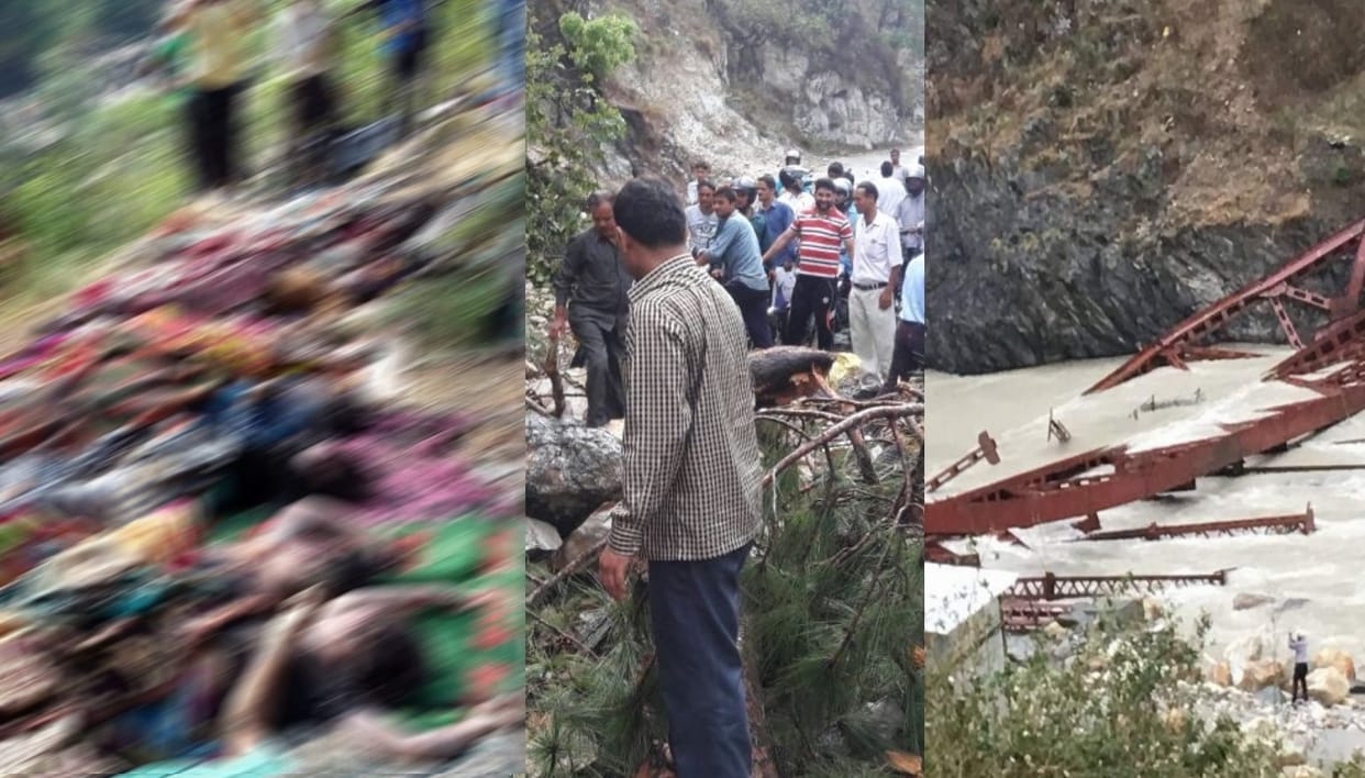 destruction in uttarakhand cause by storm, 14 died.