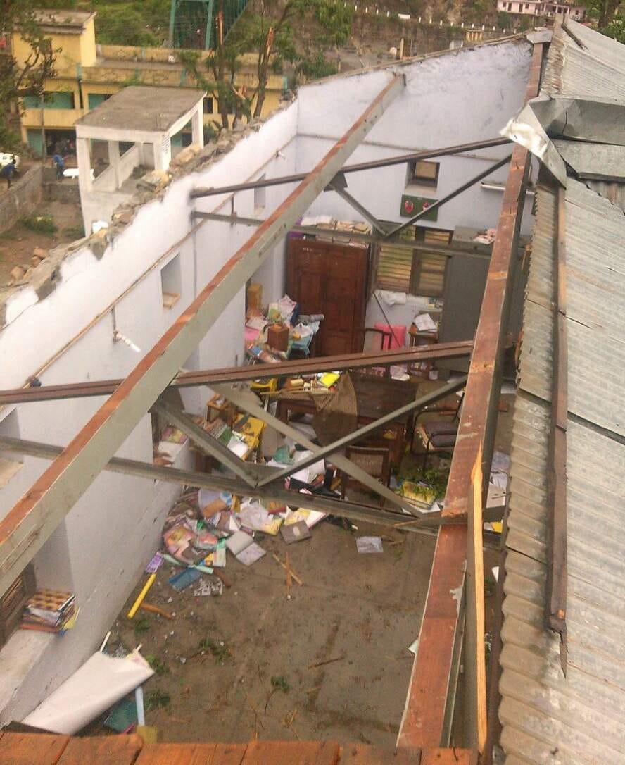 storm wind threatened, one injured.