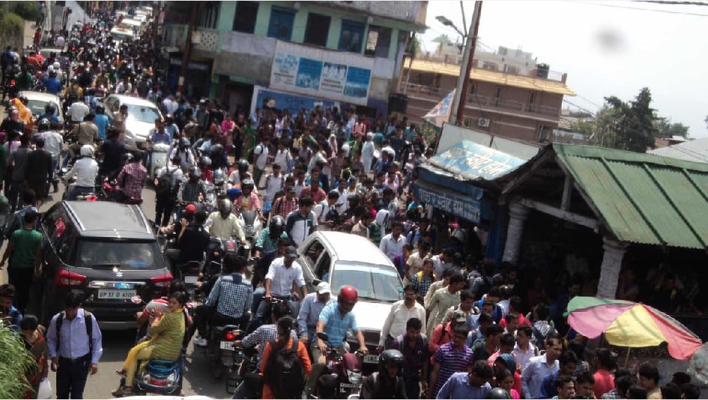 Traffic jams in Almora