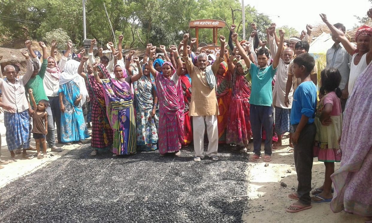Villagers have stopped road construction ruckus
