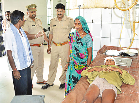 Wall collapse child deaths , two injured