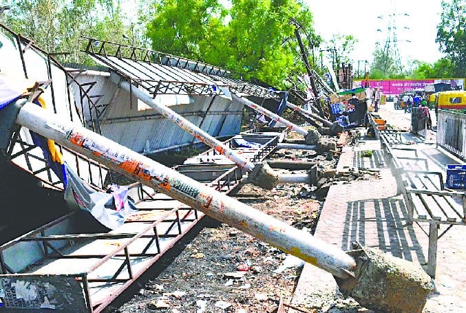 One killed , without electricity , dozens tree Dharashayi