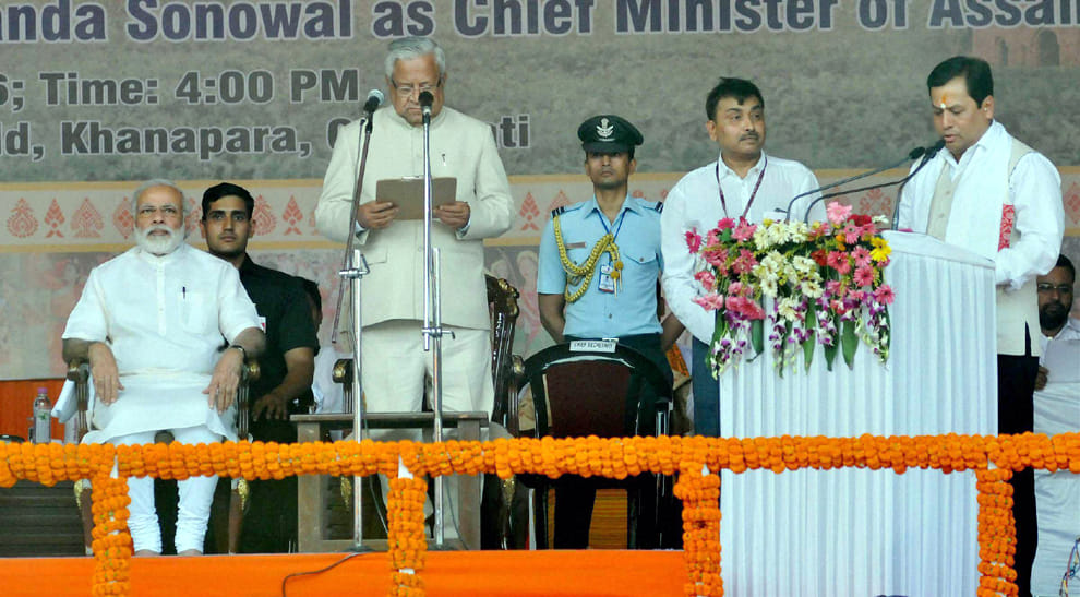 Sarbananda Sonowal takes oath as the Chief Minister of Assam