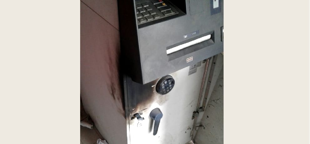 ATM theft attempt at Batapul sirmaur.