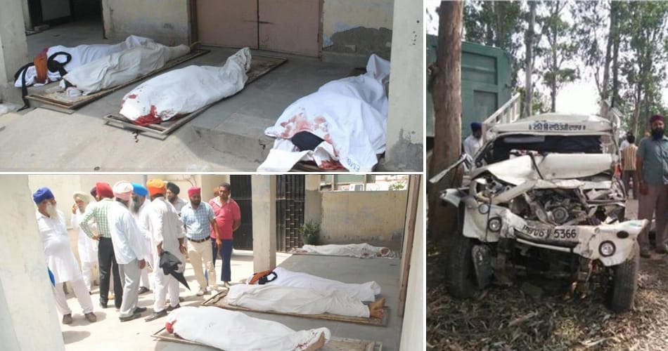 funeral of ten dead bodies died in amritsar pick up truck accident