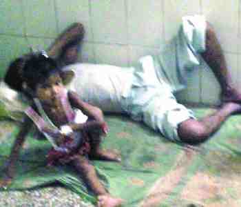 Treatment of children is on the floor