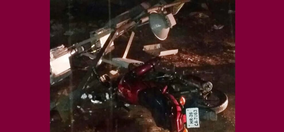 Towers collapsed in the storm, bike riders killed, one injured