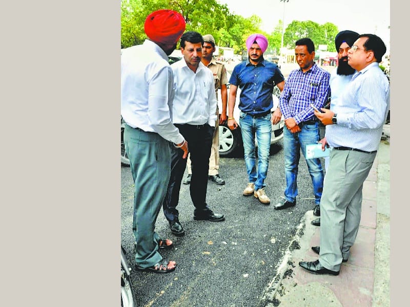 mohali road carpeting, shopkeer angree, water antered shop
