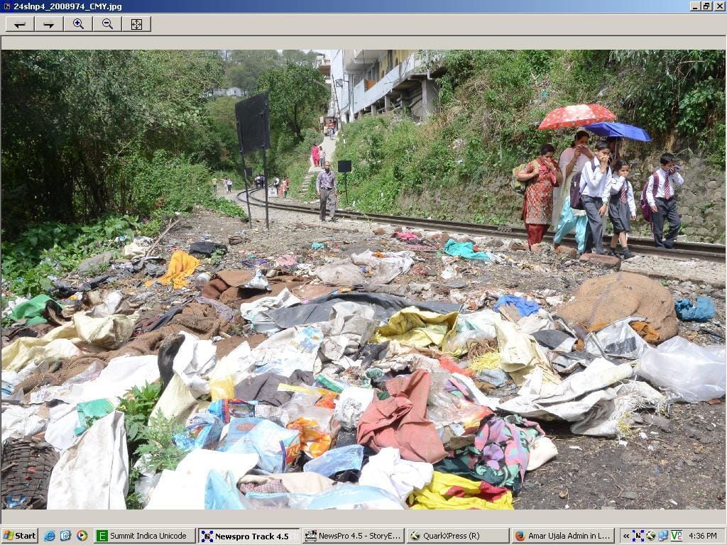 rail track not clean in solan