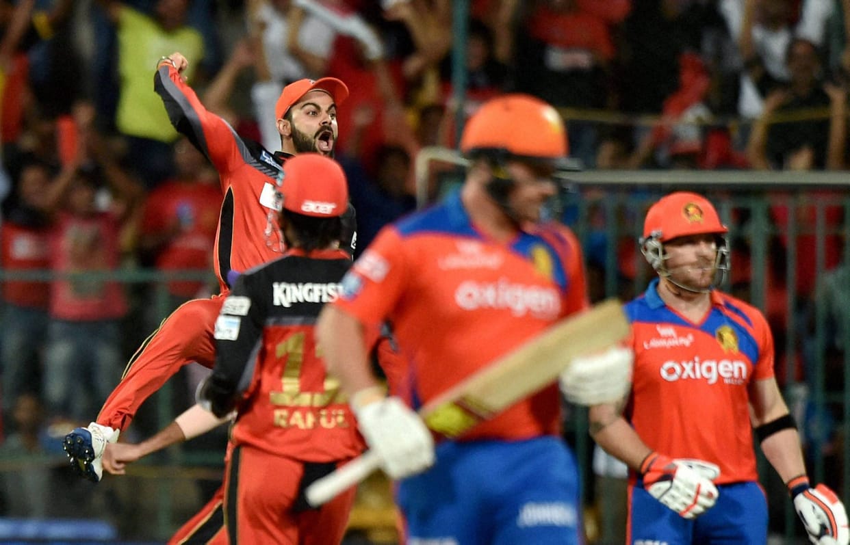 ipl's first semi match: rcb beat gl by 6 wicket
