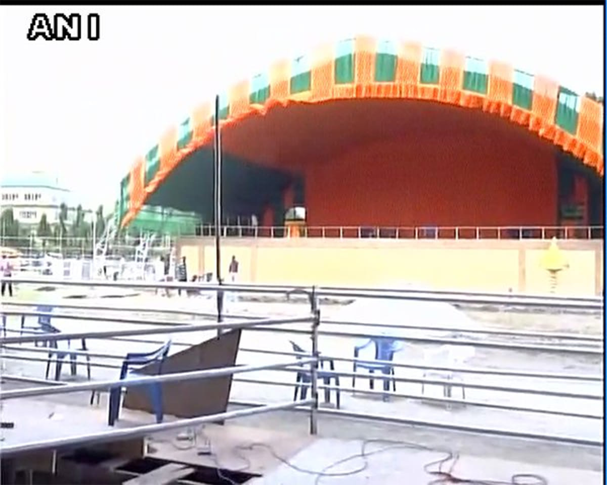 Preparations in Guwahati where Sarbananda Sonowal will be sworn-in