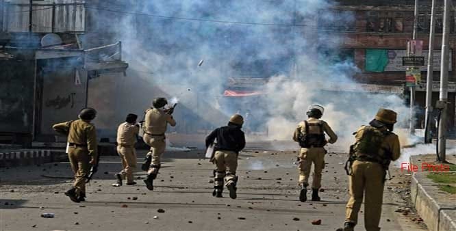 today Violent protests in Srinagar