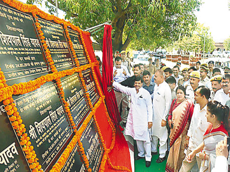The inauguration and foundation laying of roads