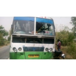 roadways bus distroy by youth