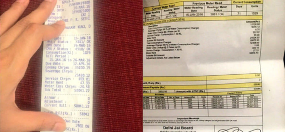 Delhi woman gets Rs 58,000 water bill waived with a tweet
