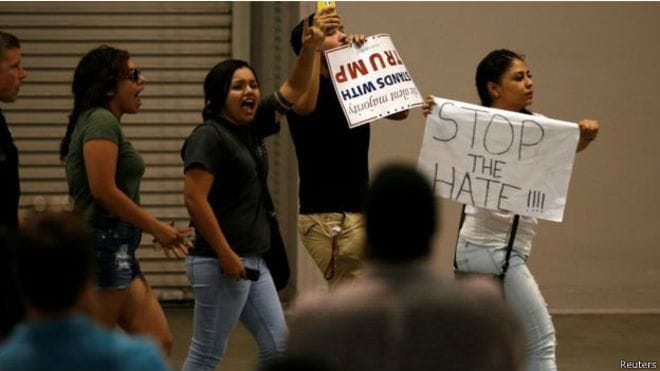  violence in Trump's rally 
