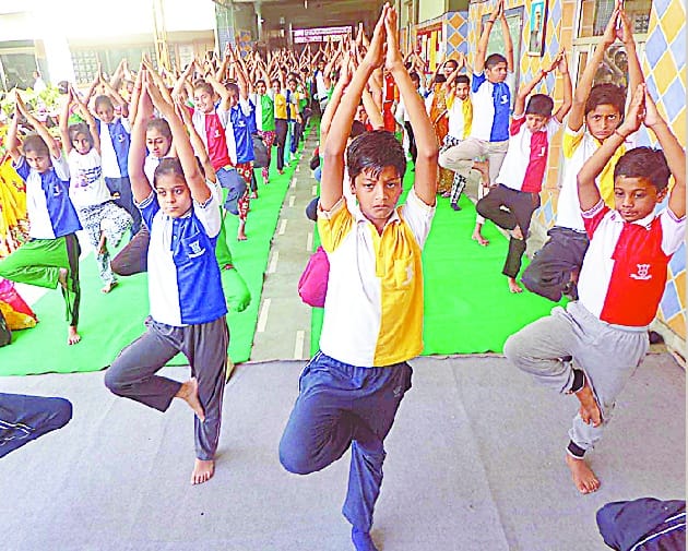 stunt with yoga