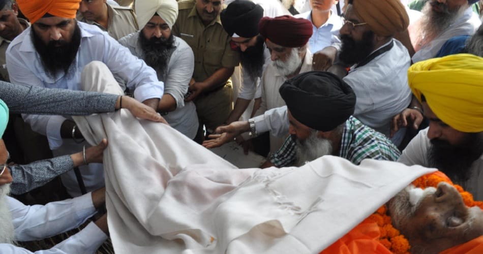babbar khalsa terrorist paramjit singh bheora arrived for soldier father funeral