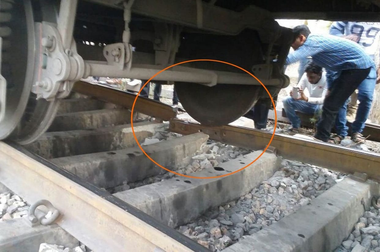 Broken railway track
