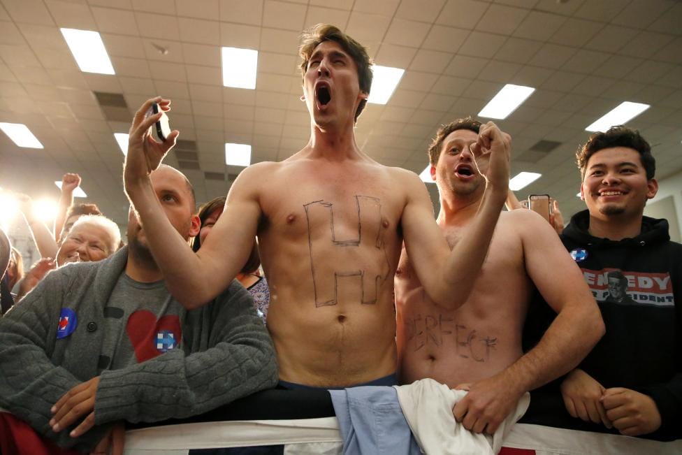 Shirtless for Clinton 
