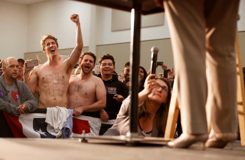 Shirtless for Clinton 