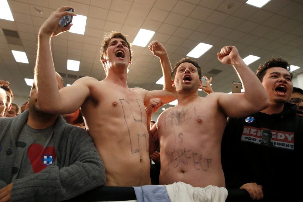 Shirtless for Clinton 