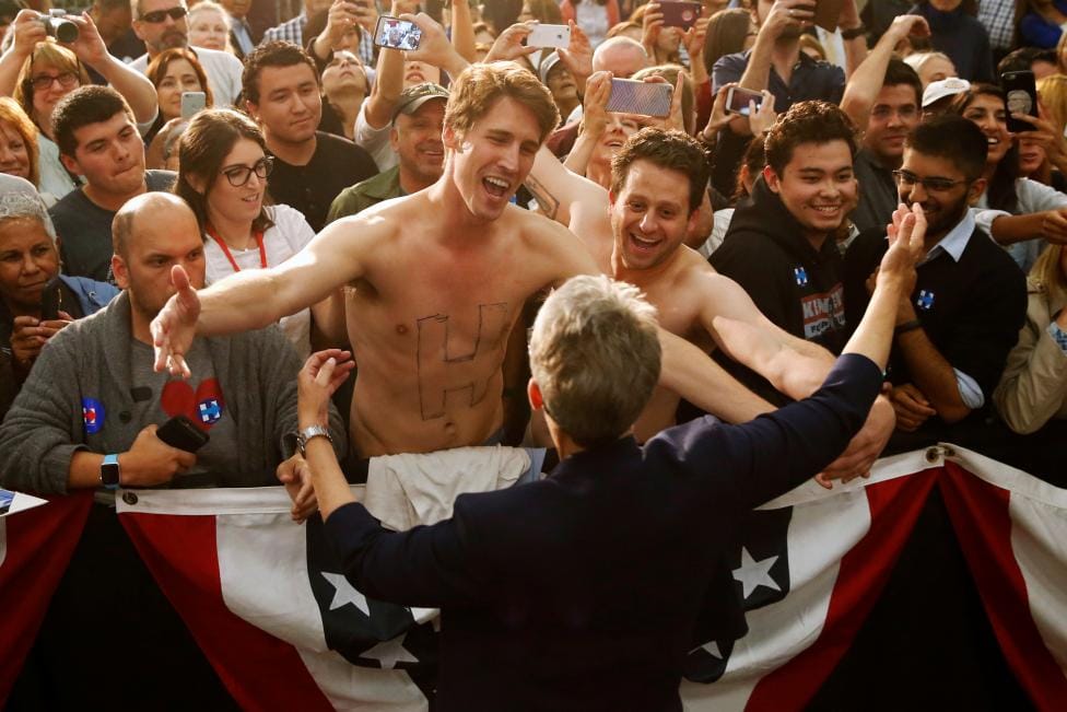 Shirtless for Clinton 