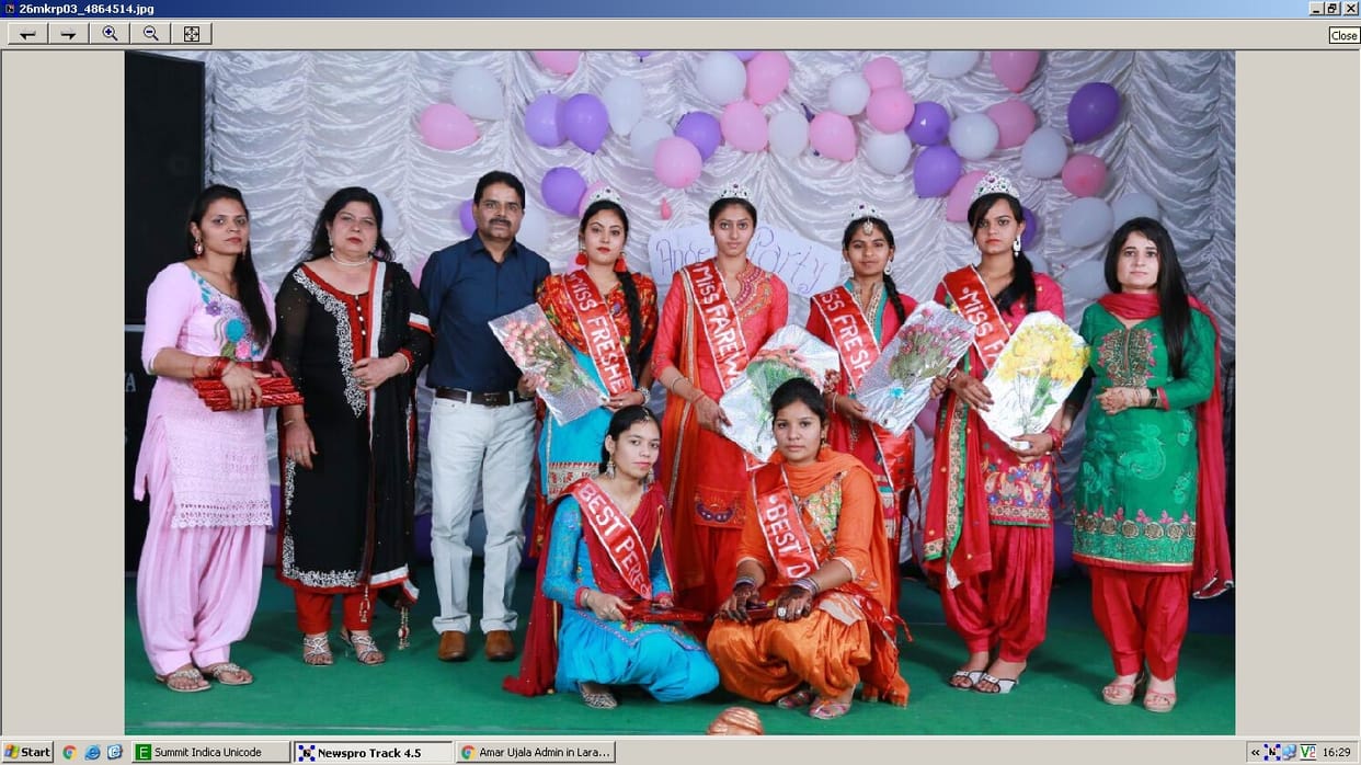 farewell party, manpreet miss farewell, nursing college, party conducted, muktsar, jalandhar