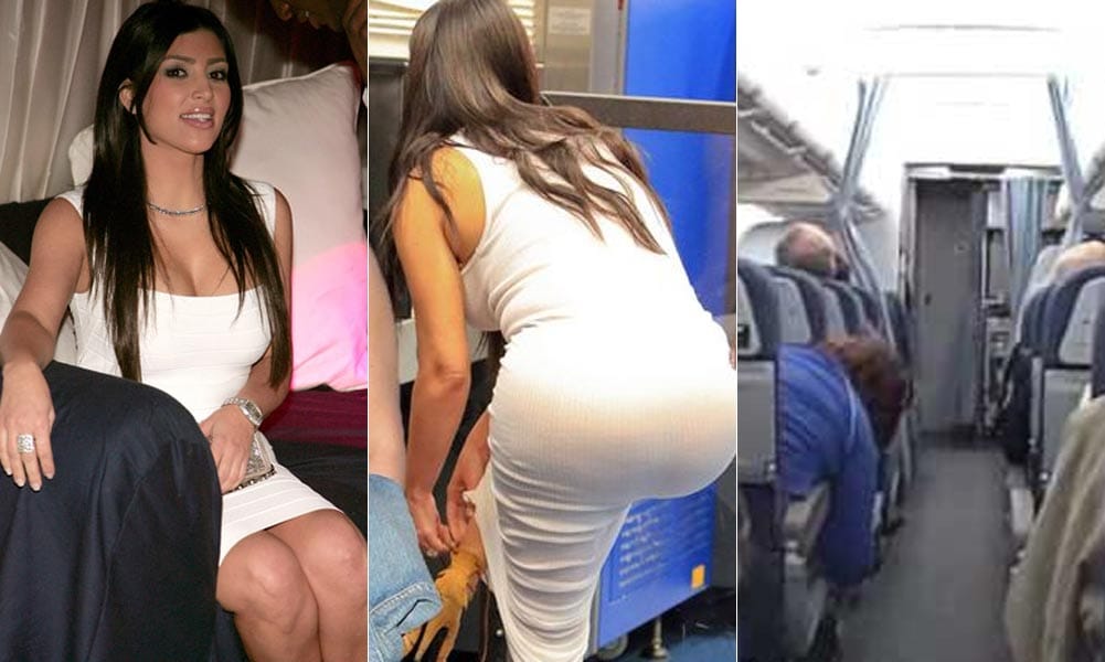 Kim Kardashian takes pregnancy tests mid-flight
