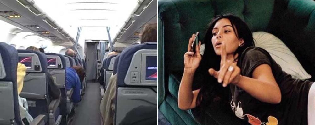 Kim Kardashian takes pregnancy tests mid-flight