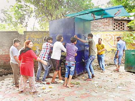 Bulldozers roared clear encroachment