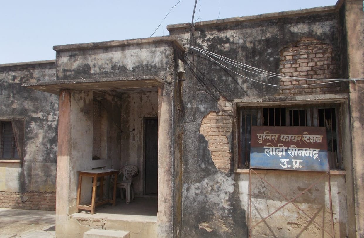 Shabby government building