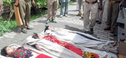 family of delhi police SI suicides in shamli