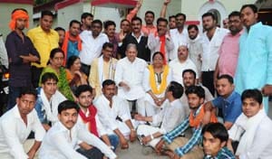Spaiyon BJP sat on a dharna after uproar