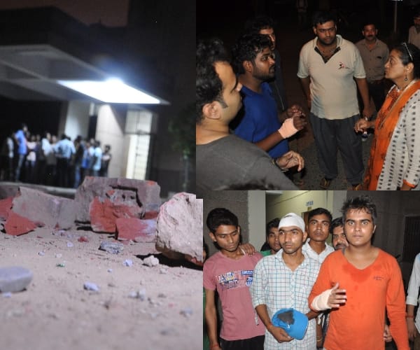 Clash between students in Lucknow University.