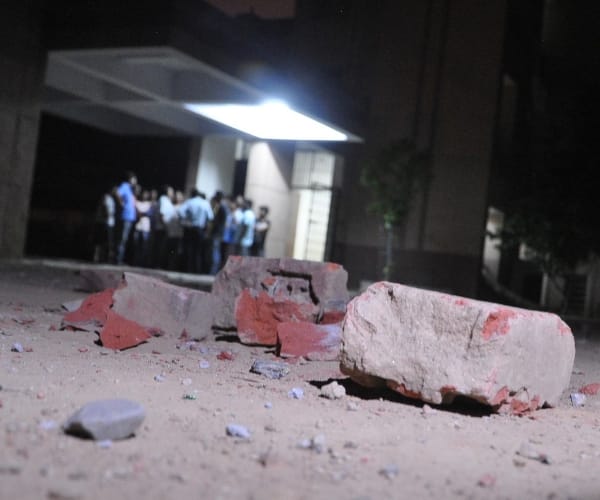 Clash between students in Lucknow University.