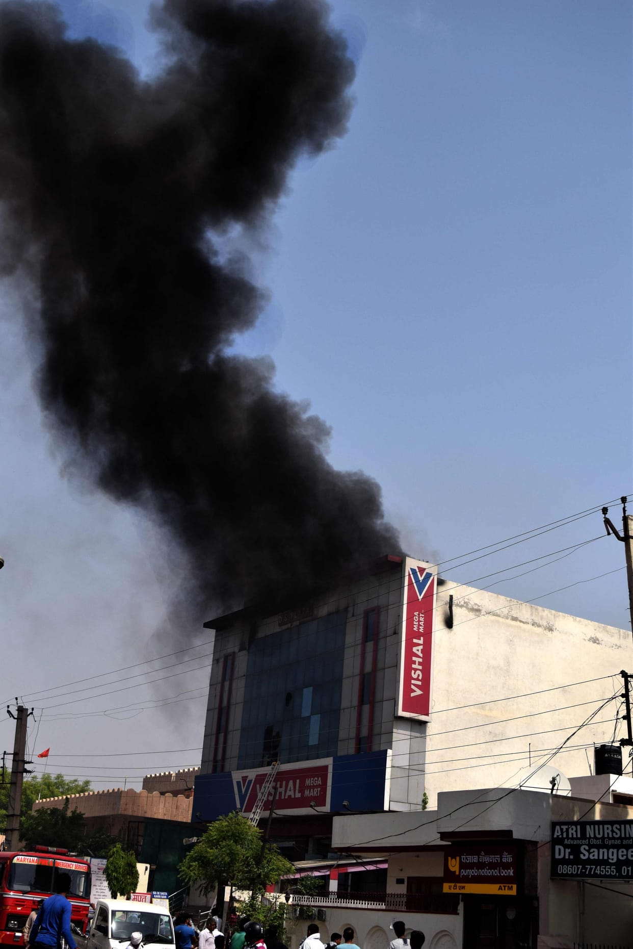 Vishal Mega Mart in the raging fire , fire control found in 3 hours , 12 trains