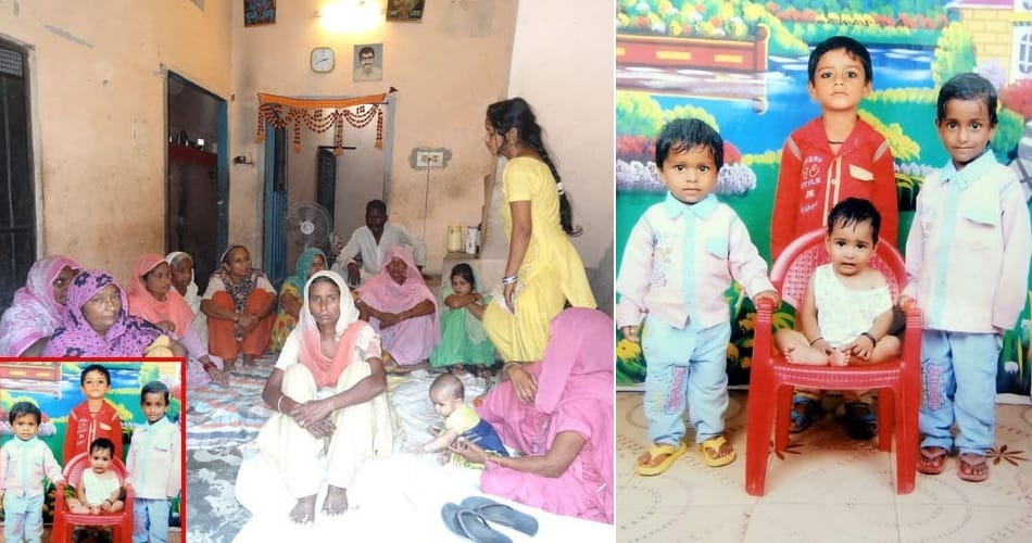 funeral of three brother sisters died in kurukshetra road accident