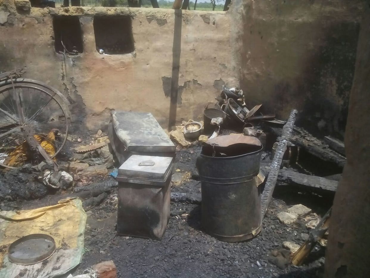  three houses burned
