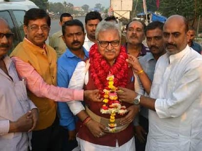 BJP's former state president ignored in Modi's rally.