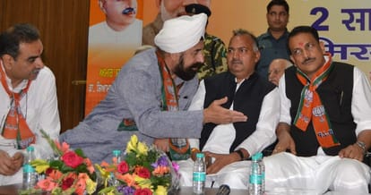 minister rajiv pratap rudy, modi govt completed two years, rudy chandigarh visit, chandigarh bjp