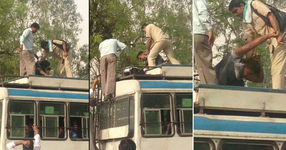 misbehave and marpeet by conductor of haryana roadways in rohtak