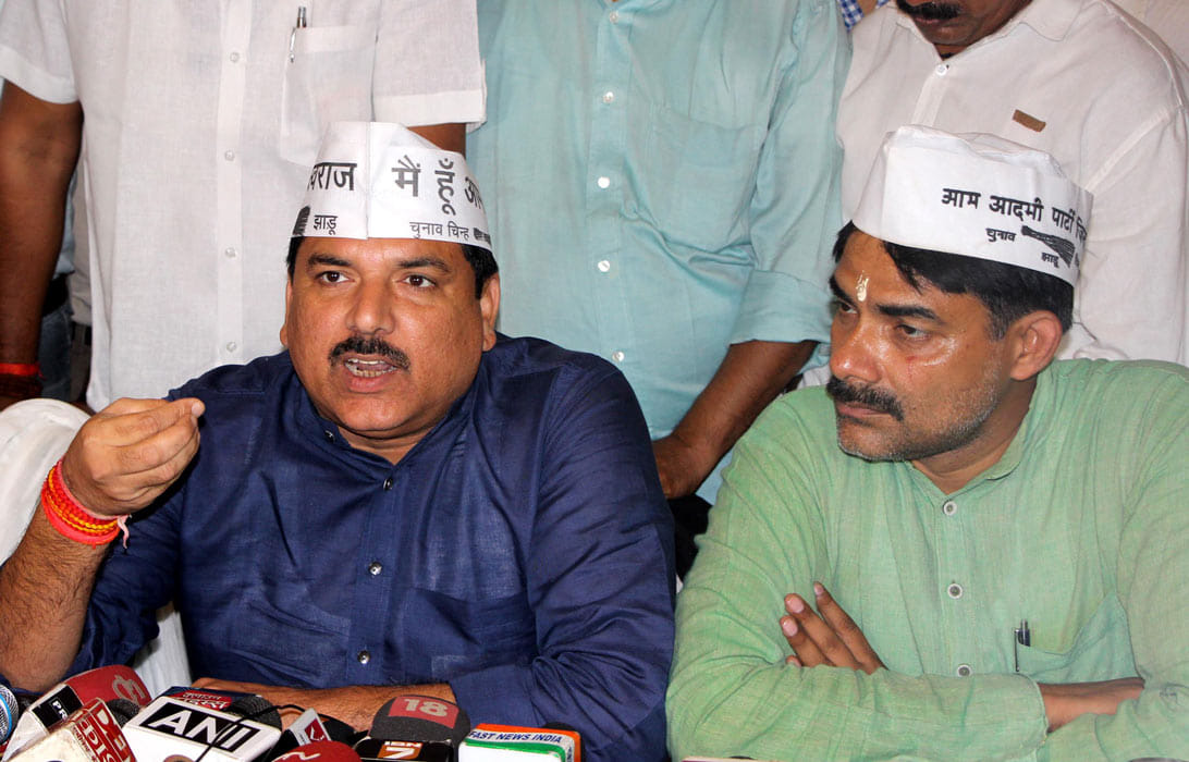 AAP Leader Sanjay Singh targets RSS on BHU students issue.