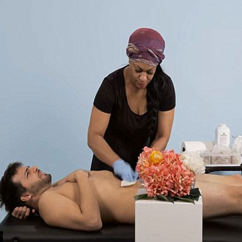man doing waxing