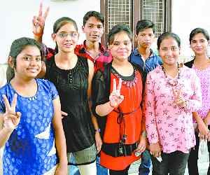 Brilliant students happy with result 