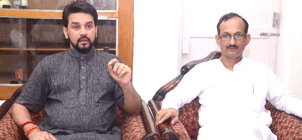 Anurag Thakur target CM Virbhadra singh at una.
