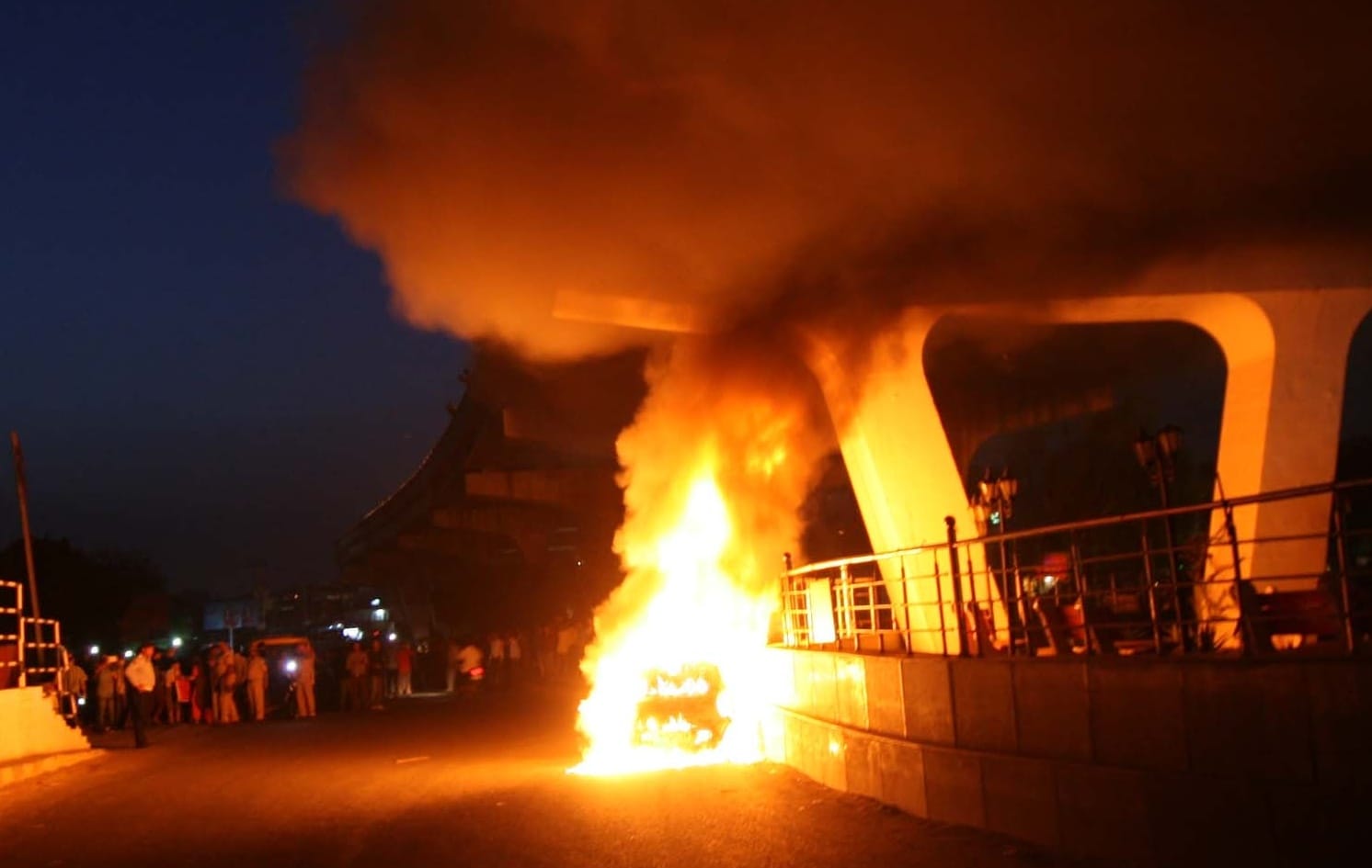 car burned in jammu