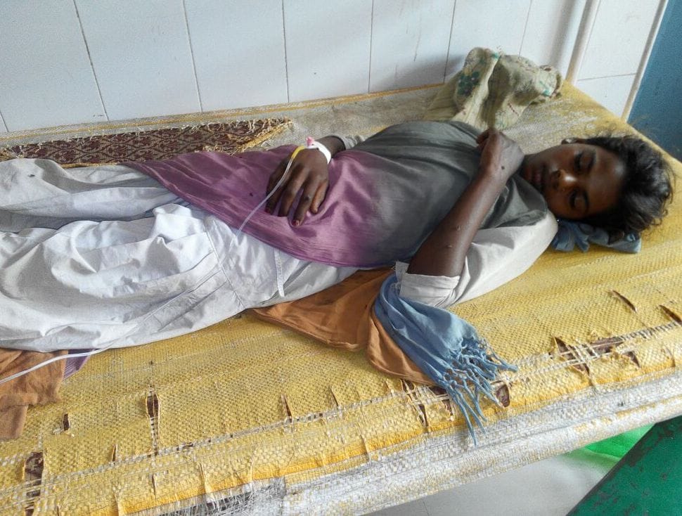 without treatment girl in hospital.