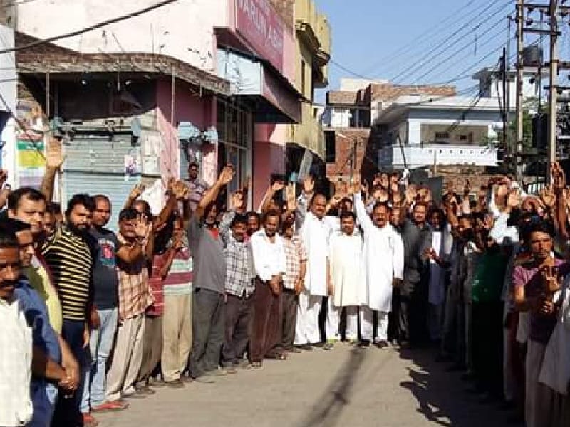 protest, pathankot labour protest, protest against government, pathankot, amritsar